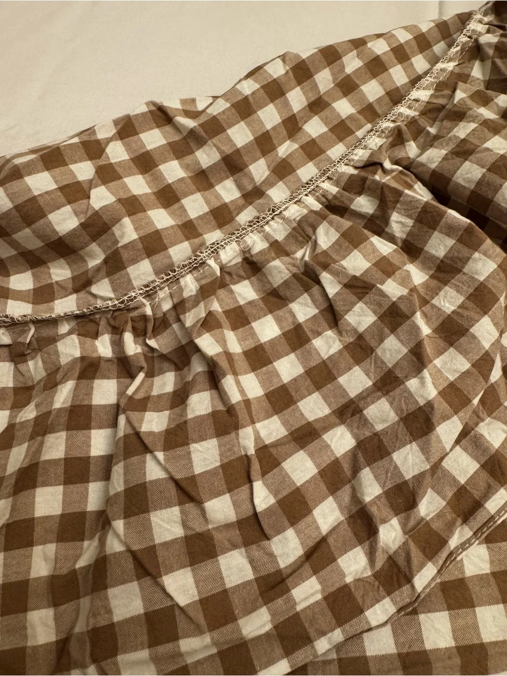 N/A gingham ruffled